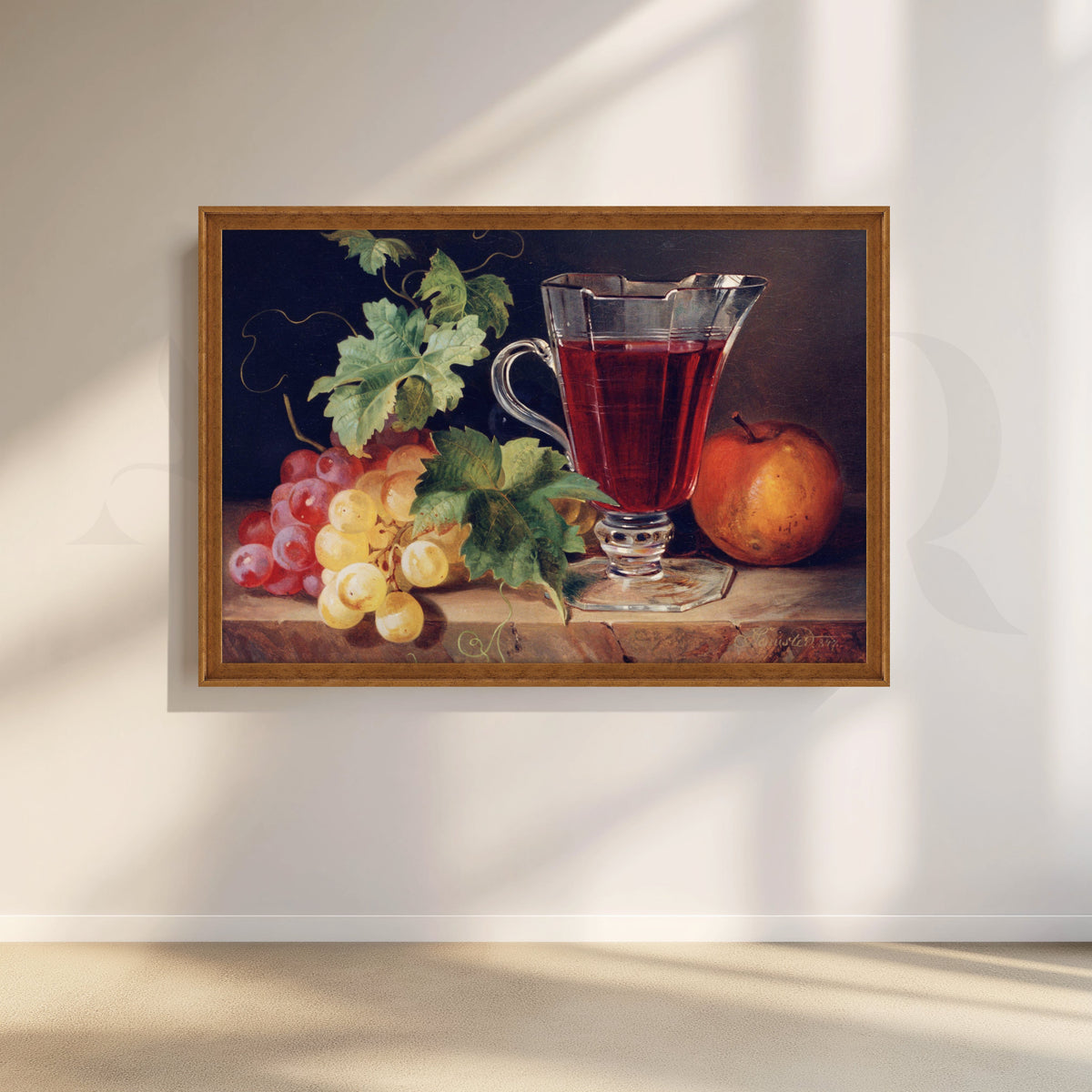 Wine and Grapes Still Life Canvas Artwork – Asha Art Studio – Image 6