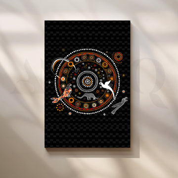 Cosmic Wildlife Canvas Artwork – Asha Art Studio