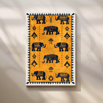 March of Elephants Canvas Artwork – Asha Art Studio