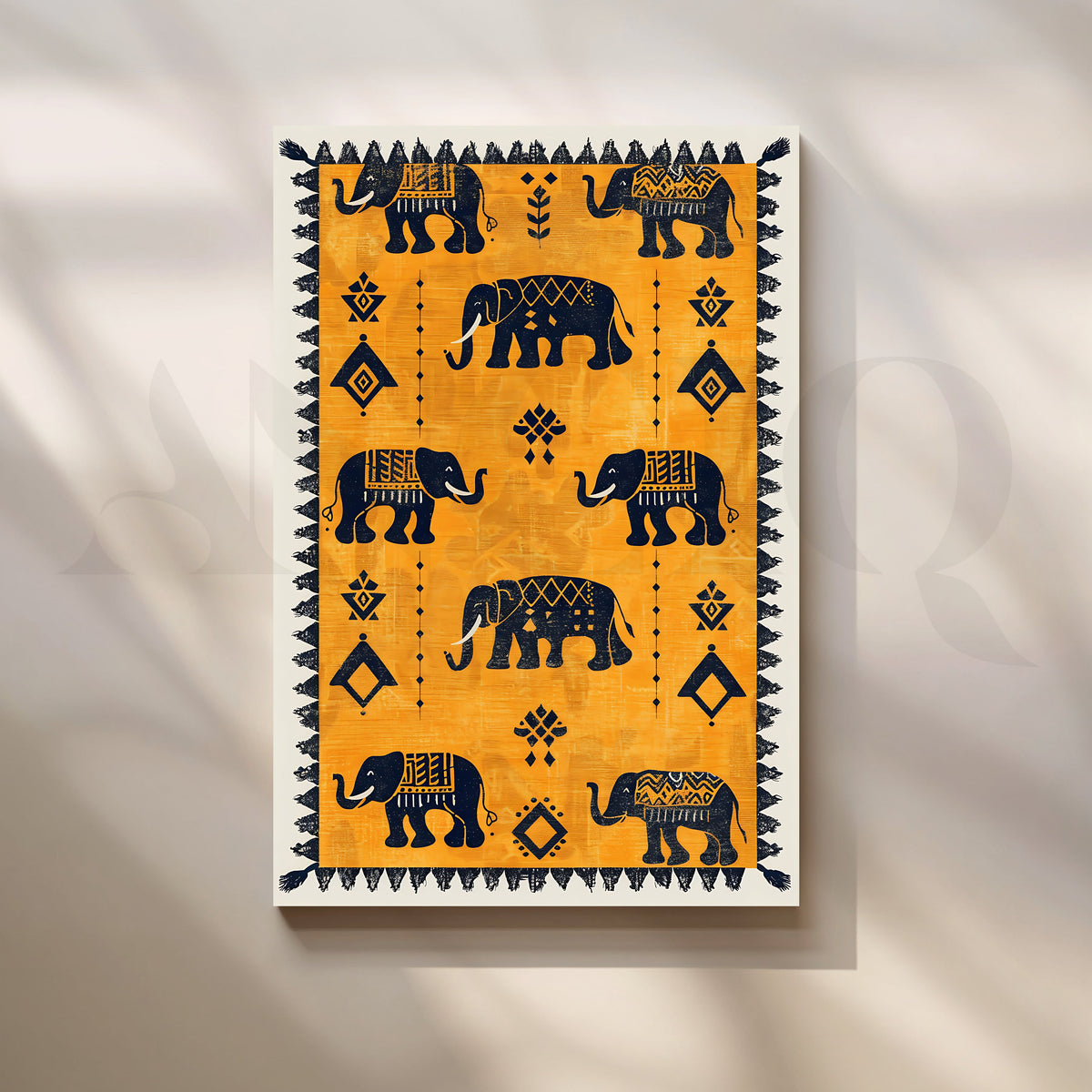 March of Elephants Canvas Artwork – Asha Art Studio