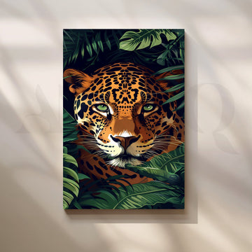 Jungle Gaze Canvas Painting for Home Office – Asha Art Studio