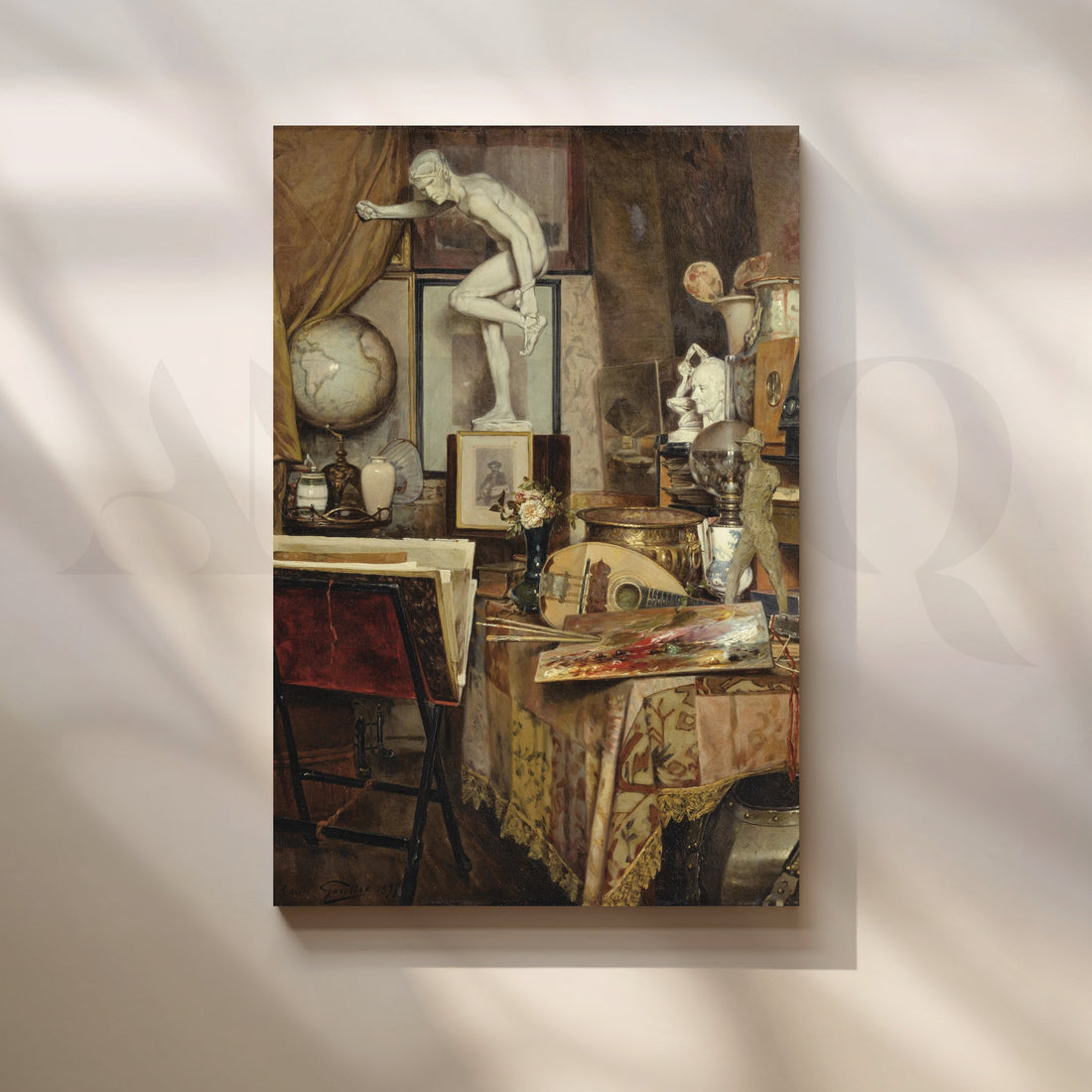 Artist’s Atelier Interior Canvas Artwork – Asha Art Studio