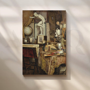 Artist’s Atelier Interior Canvas Artwork – Asha Art Studio