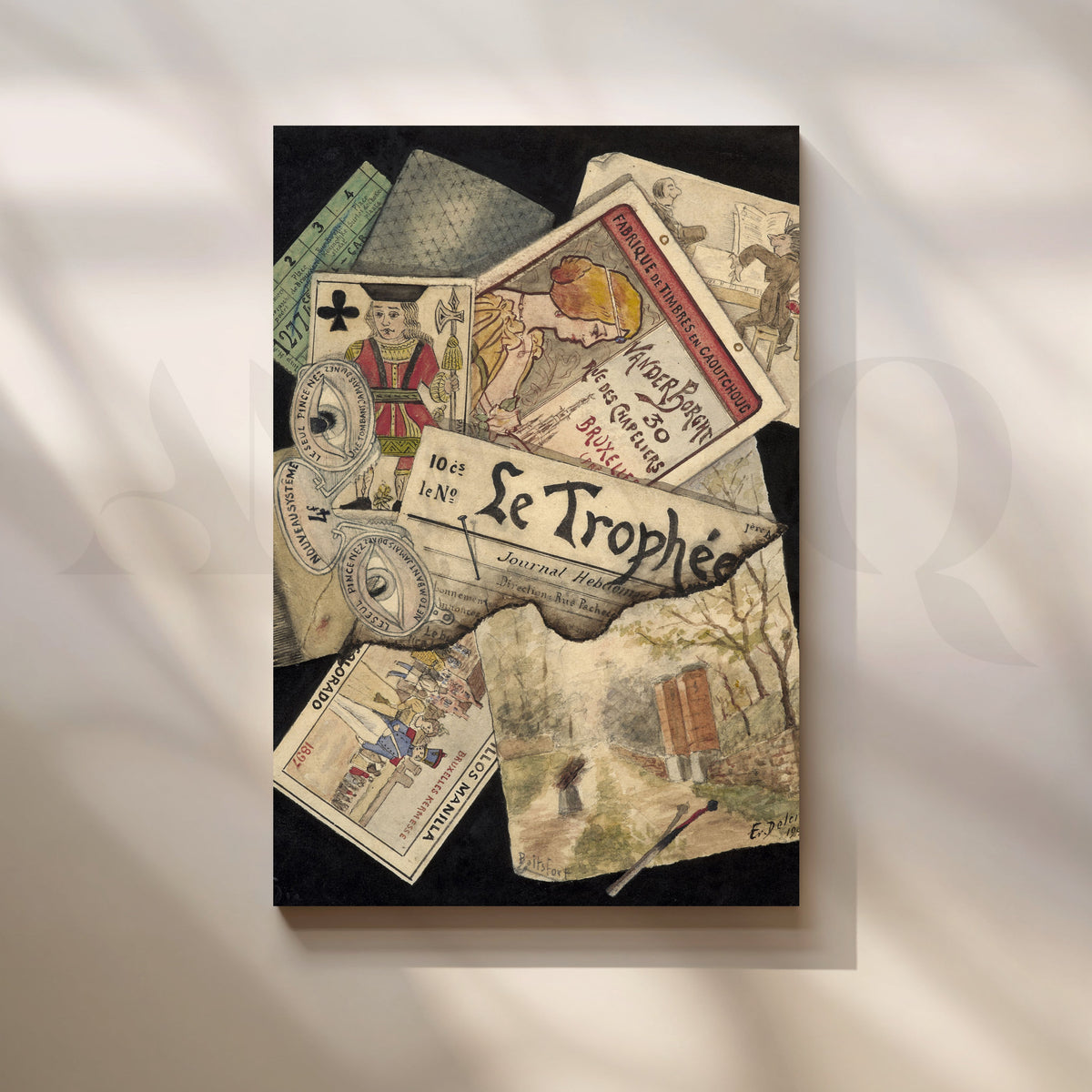 Vintage Collage Memorabilia Canvas Artwork – Asha Art Studio
