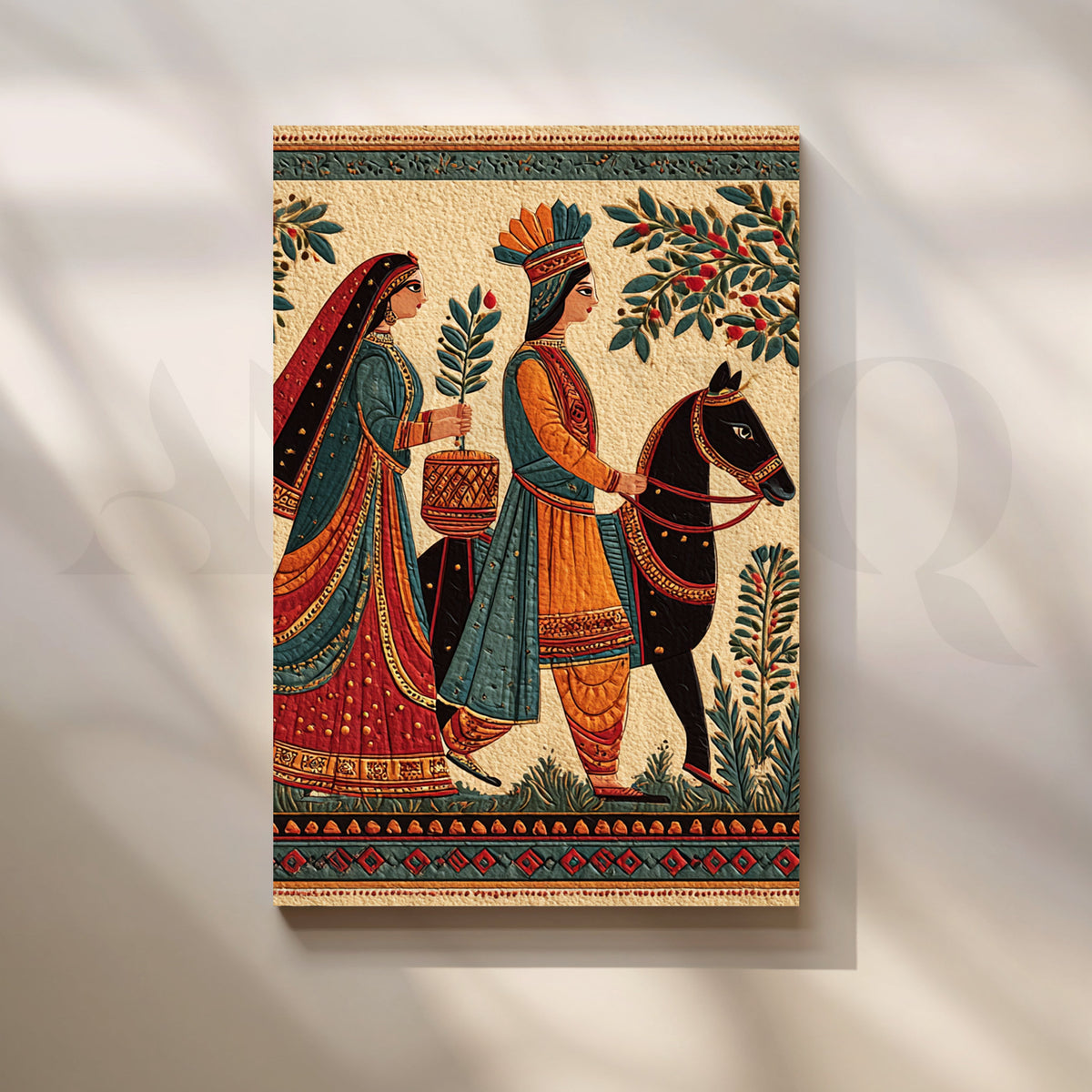 Royal Wedding Procession Canvas Artwork – Asha Art Studio