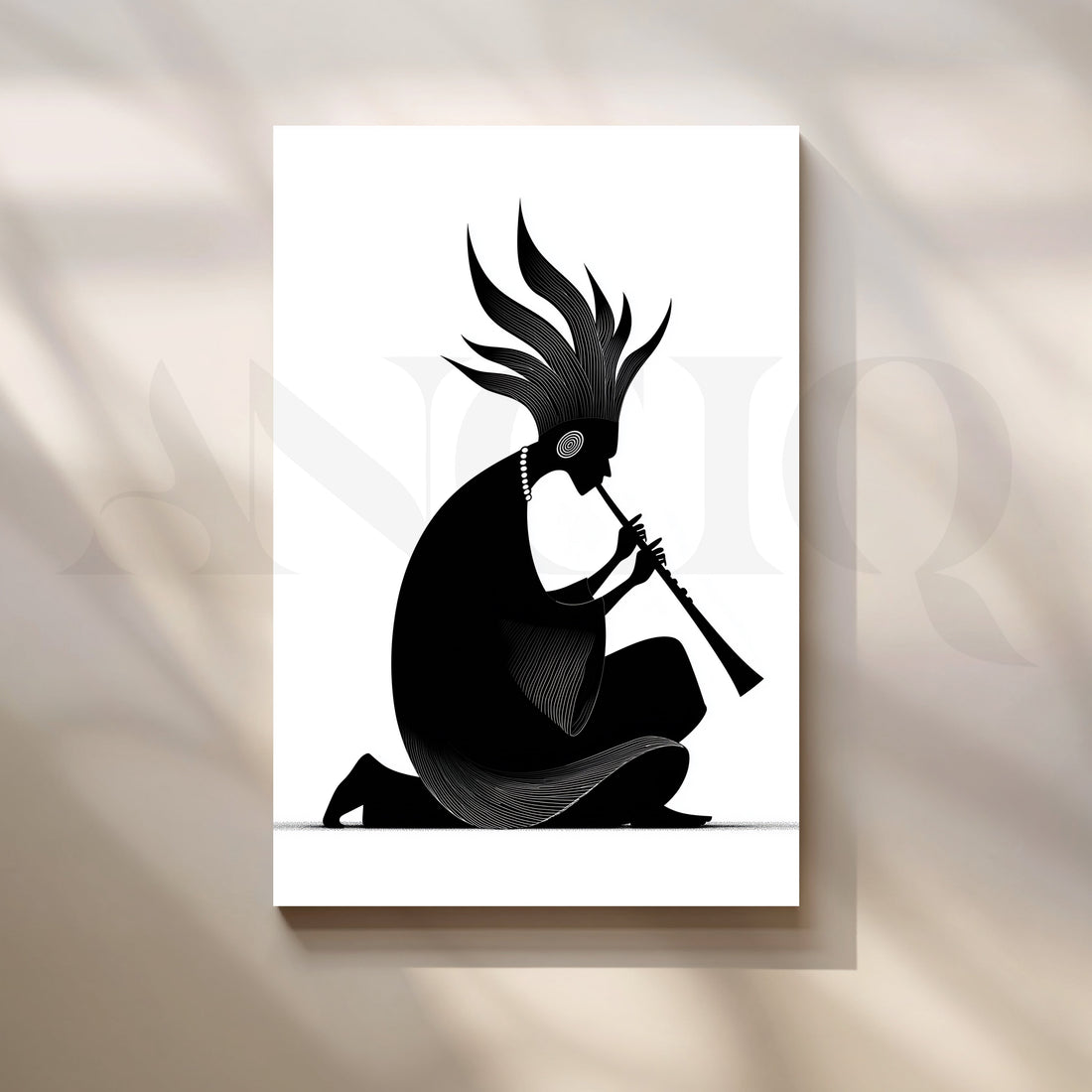The Tribal Musician Canvas Artwork – Asha Art Studio