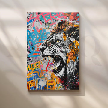 Urban Roar Canvas Artwork for Game Room – Asha Art Studio