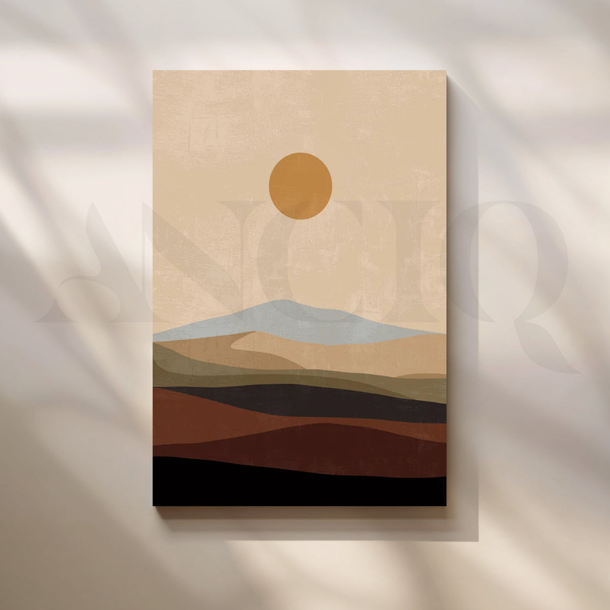 Amber Horizon Canvas Painting for Contemporary Living Rooms – Asha Art Studio