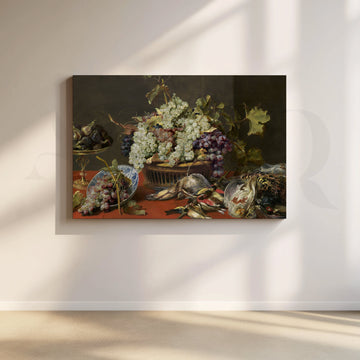 Vintage Fruit Harvest Canvas Artwork – Asha Art Studio