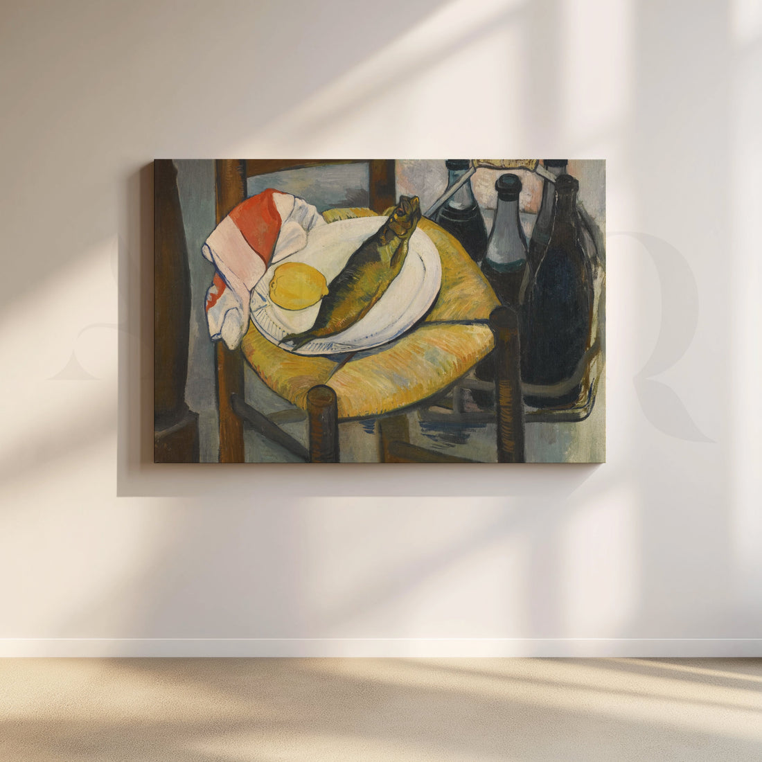 Fish and Lemon Still Life Canvas Artwork – Asha Art Studio