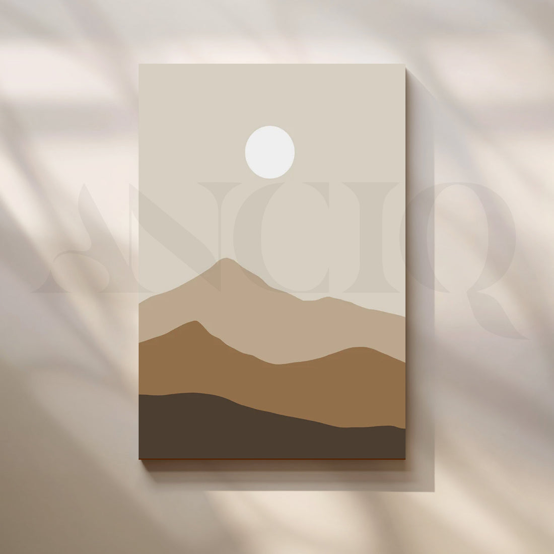 Sandstone Serenity Canvas Painting for Minimalist Living Room – Asha Art Studio