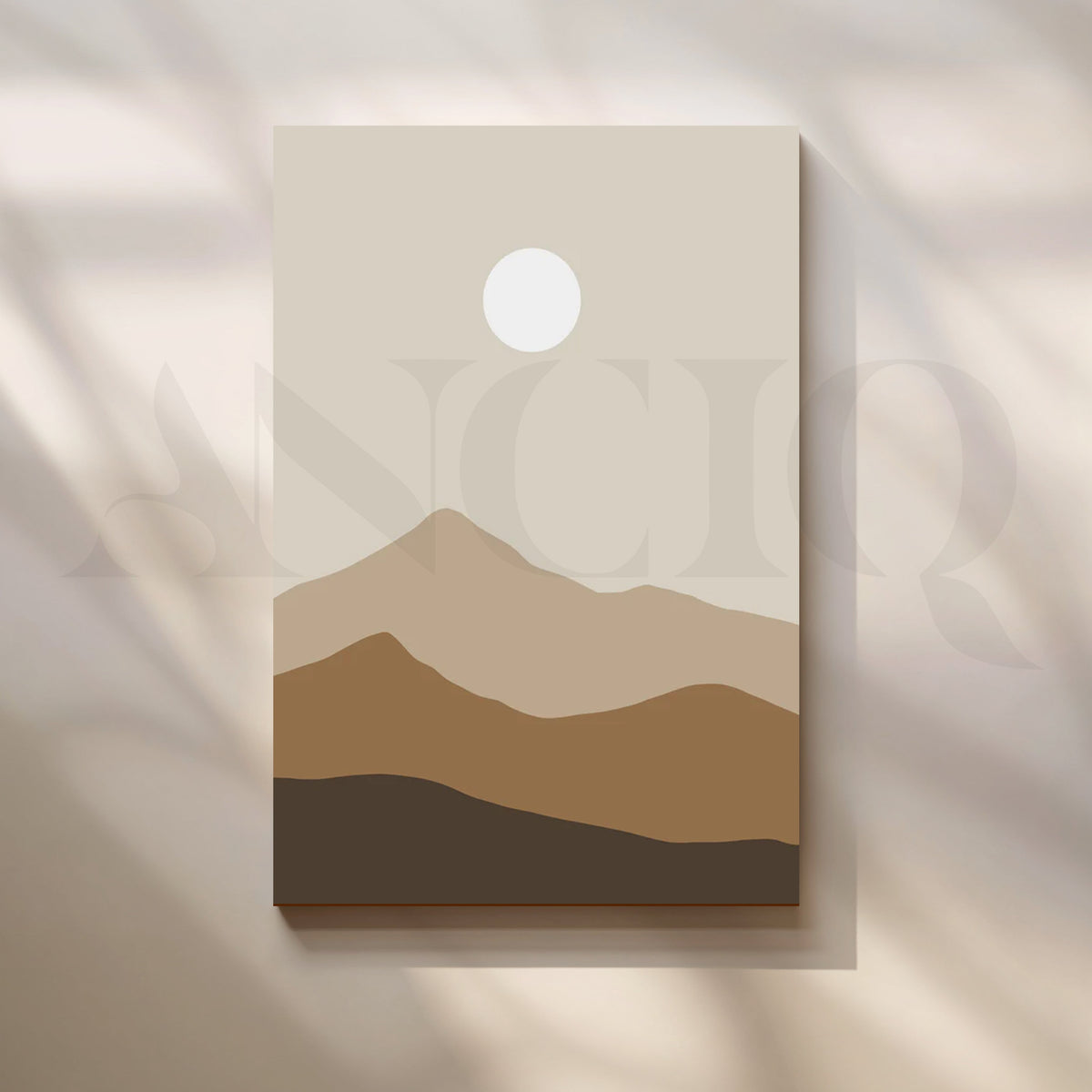 Sandstone Serenity Canvas Painting for Minimalist Living Room – Asha Art Studio