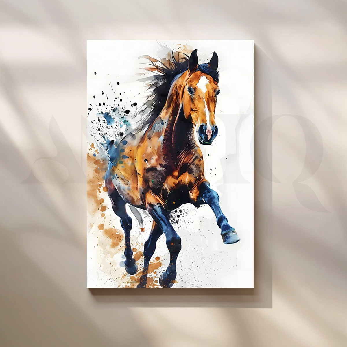 Galloping Freedom Horse Canvas Artwork – Asha Art Studio