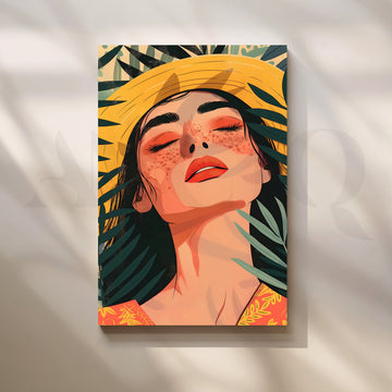Tropical Daydream Canvas Painting for Living Room – Asha Art Studio