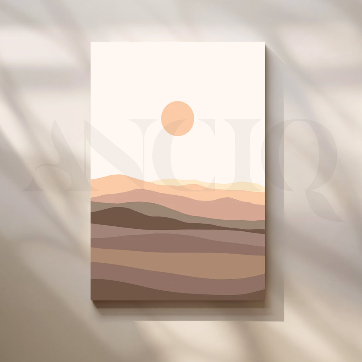 Blush Horizon Canvas Painting for Boho Bedroom – Asha Art Studio