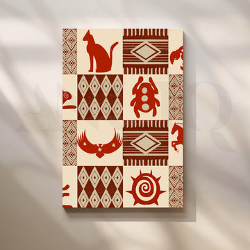 Sacred Symbols Canvas Artwork – Asha Art Studio
