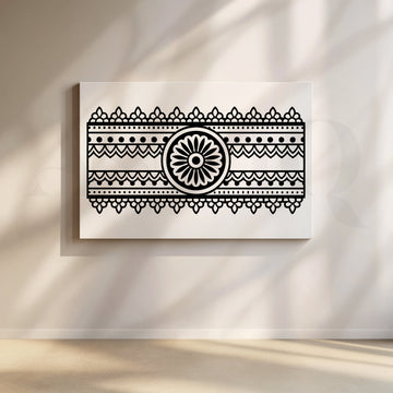 Classic Rangoli Motif Canvas Artwork – Asha Art Studio