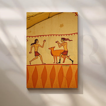 Ancient Hunt Canvas Artwork – Asha Art Studio