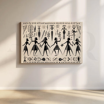Tribal Sisterhood Canvas Artwork – Asha Art Studio