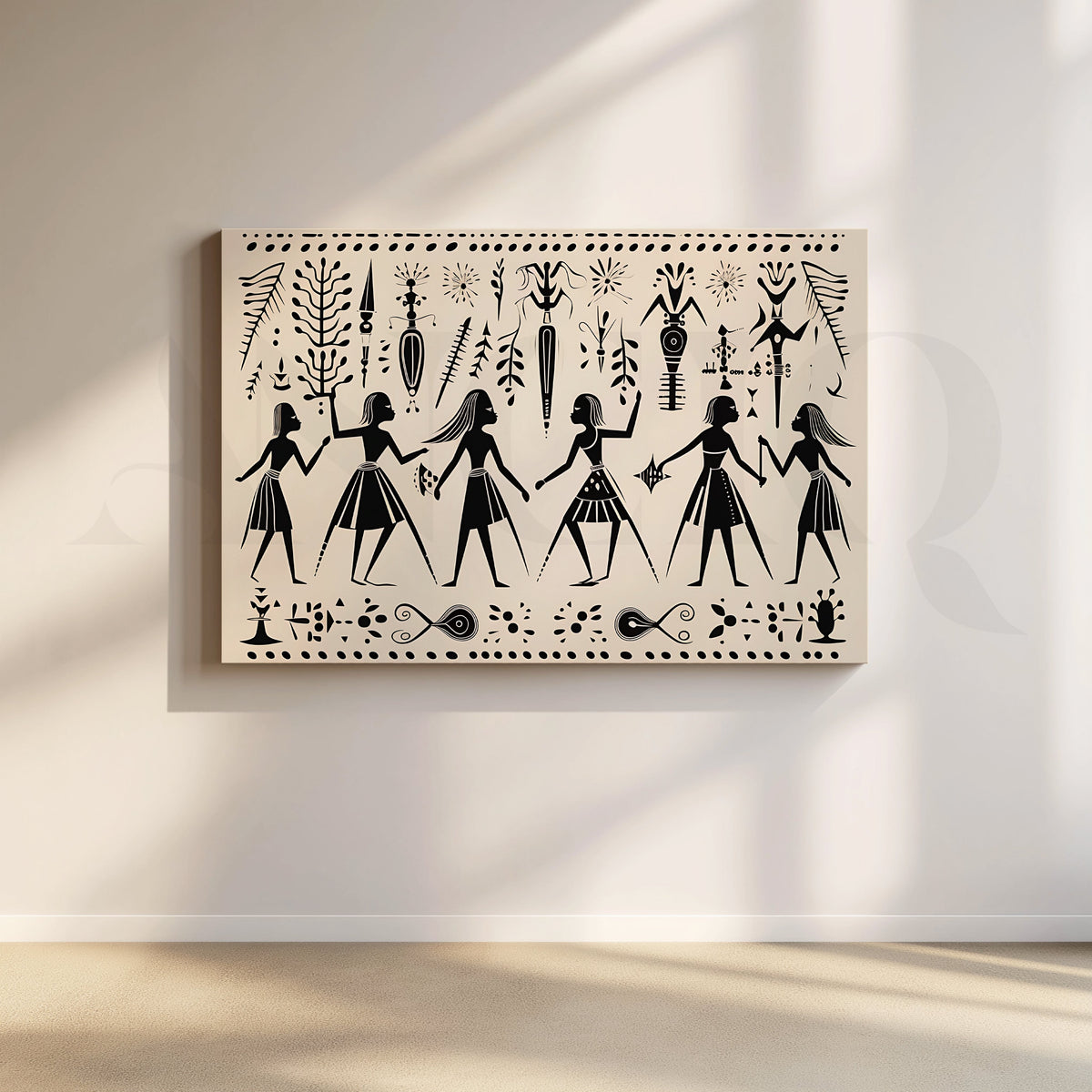 Tribal Sisterhood Canvas Artwork – Asha Art Studio