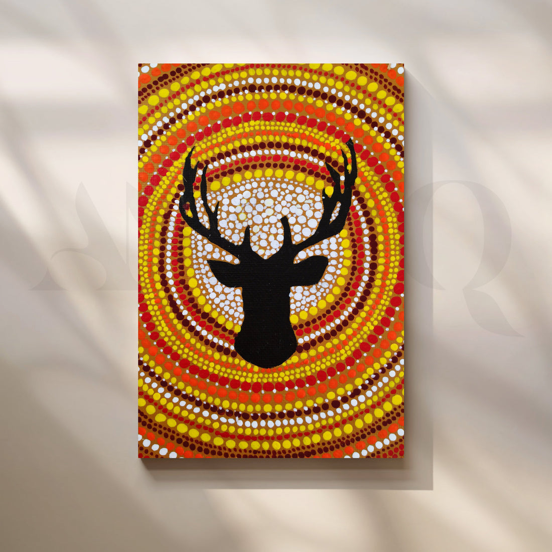 Solar Stag Canvas Artwork – Asha Art Studio