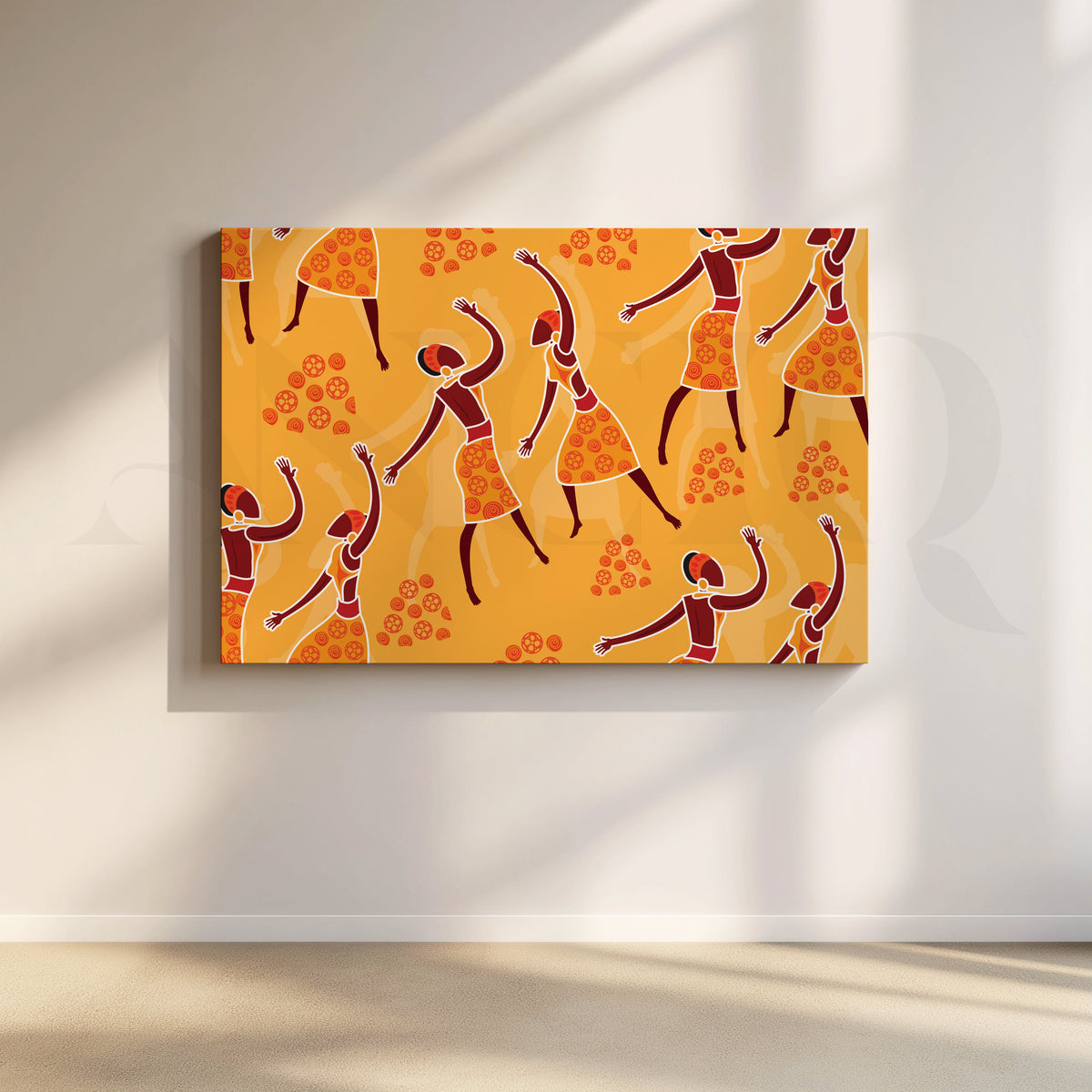 Joyful Dancers Canvas Artwork – Asha Art Studio