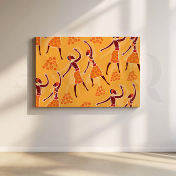 Joyful Dancers Canvas Artwork – Asha Art Studio