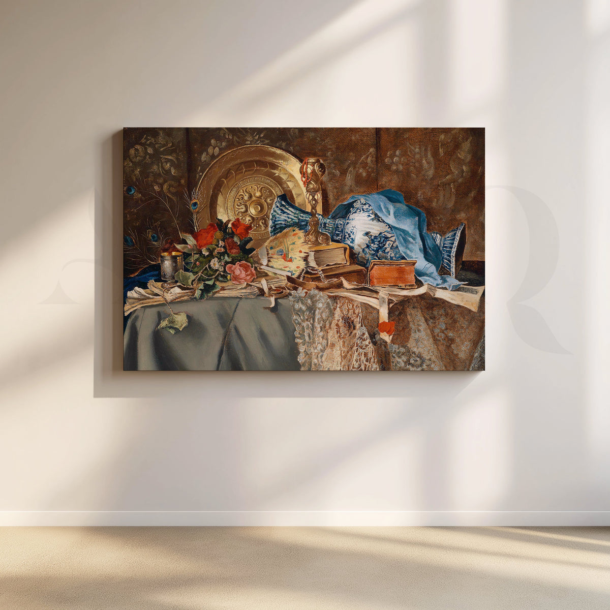 Victorian Opulence Still Life Canvas Artwork – Asha Art Studio