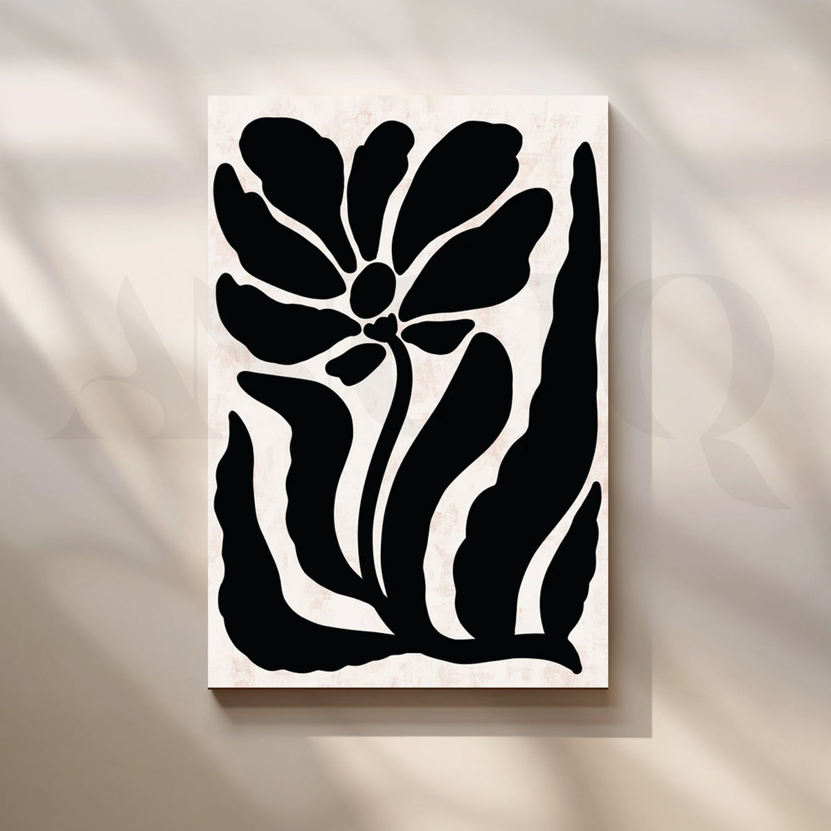 Midnight Bloom Canvas Painting for Modern Bedroom – Asha Art Studio