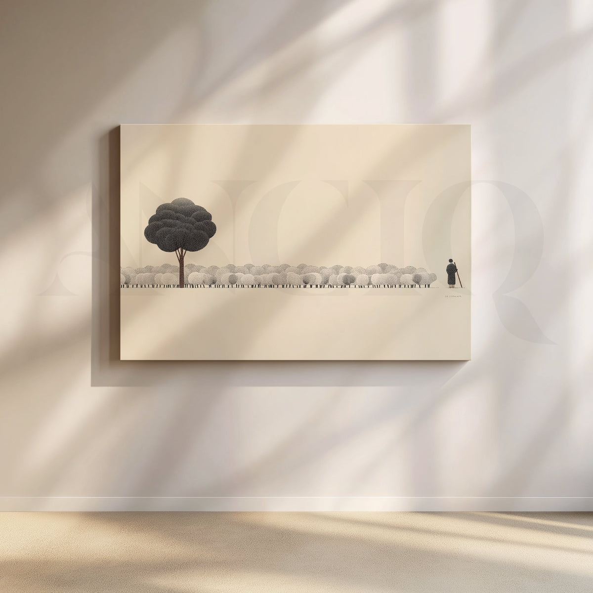 The Silent Shepherd Canvas Artwork – Asha Art Studio