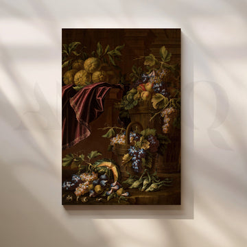 Baroque Fruit Baskets Canvas Artwork – Asha Art Studio