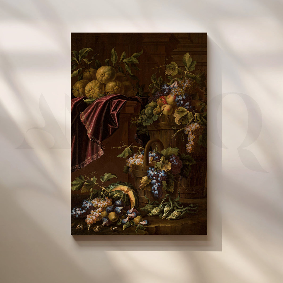 Baroque Fruit Baskets Canvas Artwork – Asha Art Studio