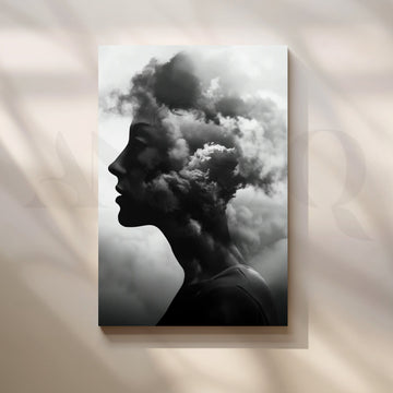 Nimbus Reverie Canvas Painting for Modern Bedroom – Asha Art Studio