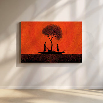 Tree of Life on the Lake Canvas Artwork – Asha Art Studio