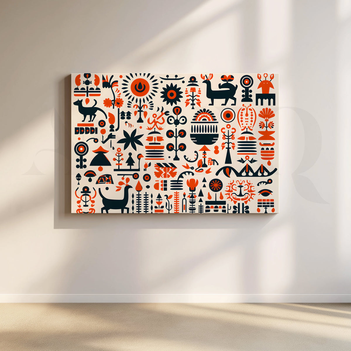 Tribal Harmony Canvas Artwork – Asha Art Studio