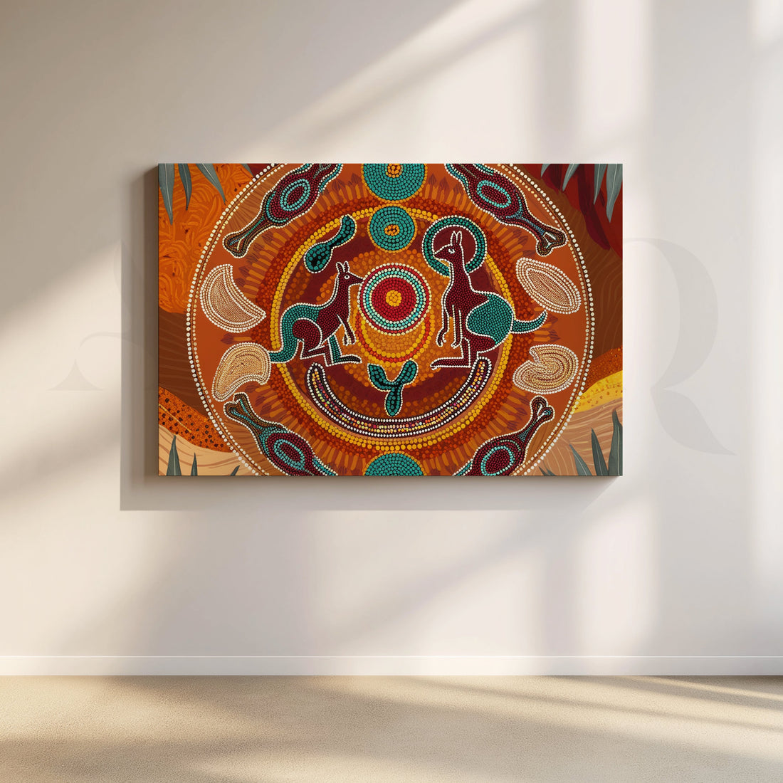 Circle of Earth Spirits Canvas Artwork – Asha Art Studio