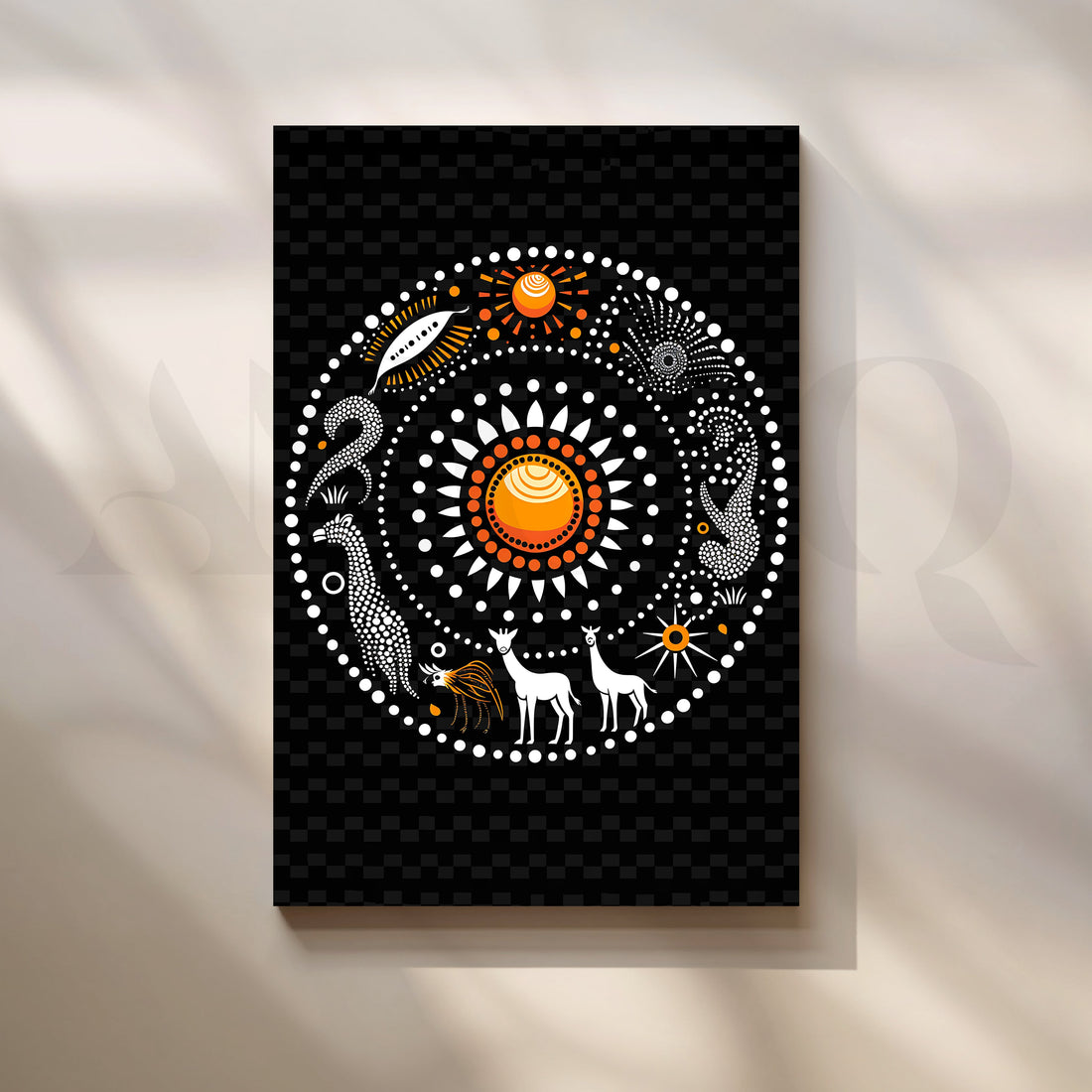 Solar Harmony Canvas Artwork – Asha Art Studio