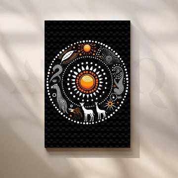 Solar Harmony Canvas Artwork – Asha Art Studio