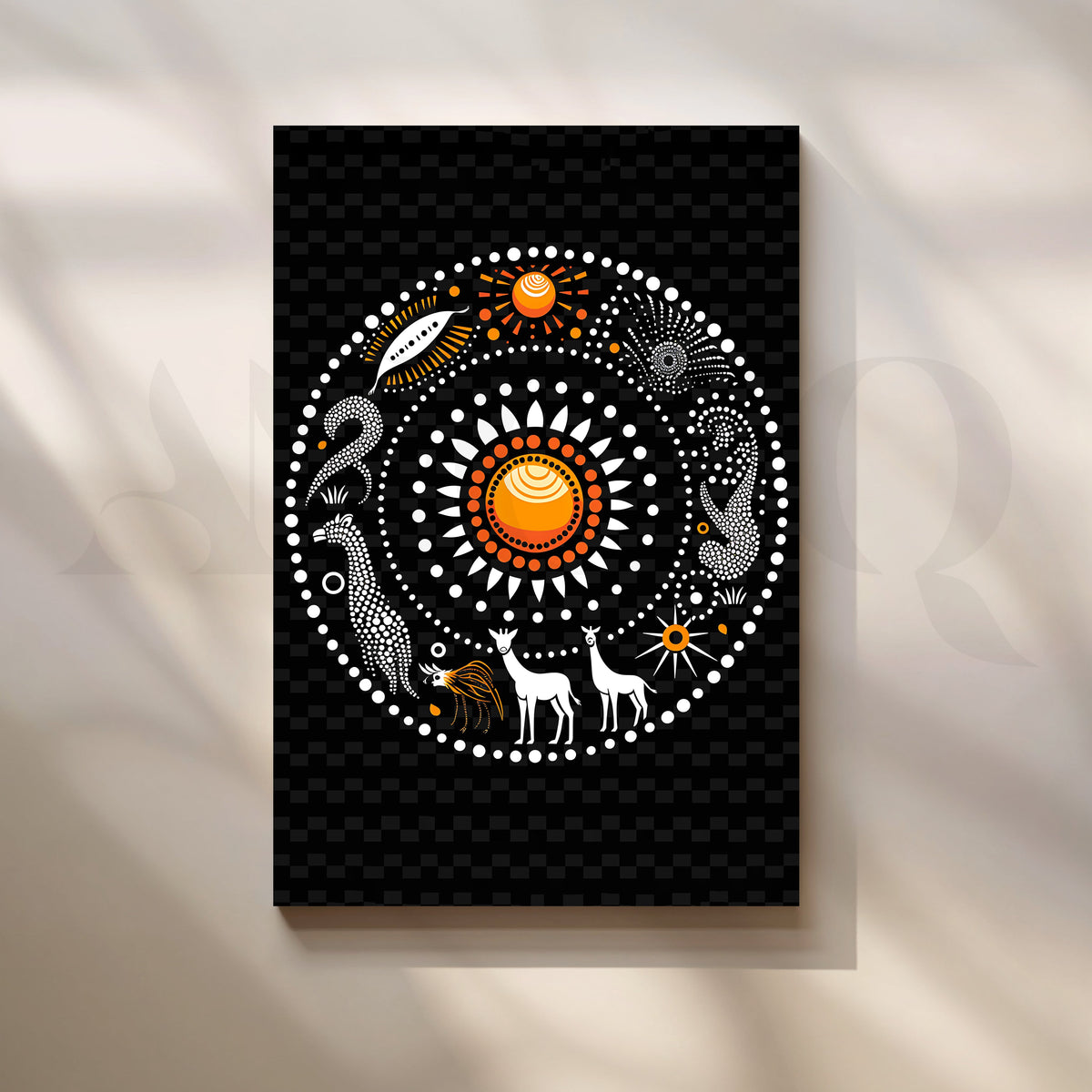 Solar Harmony Canvas Artwork – Asha Art Studio