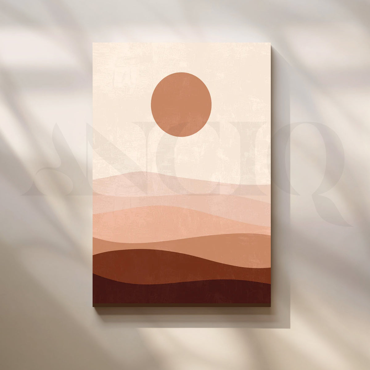Blush Dunes Canvas Painting for Modern Minimal Bedrooms – Asha Art Studio