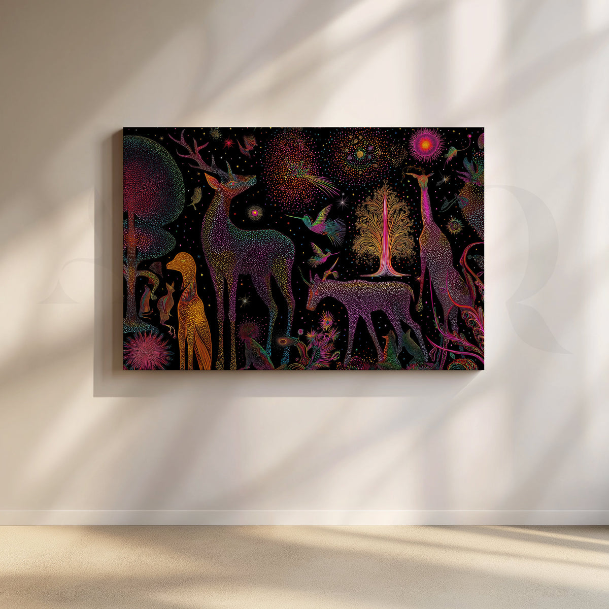 Gond Reverie Canvas Artwork – Asha Art Studio