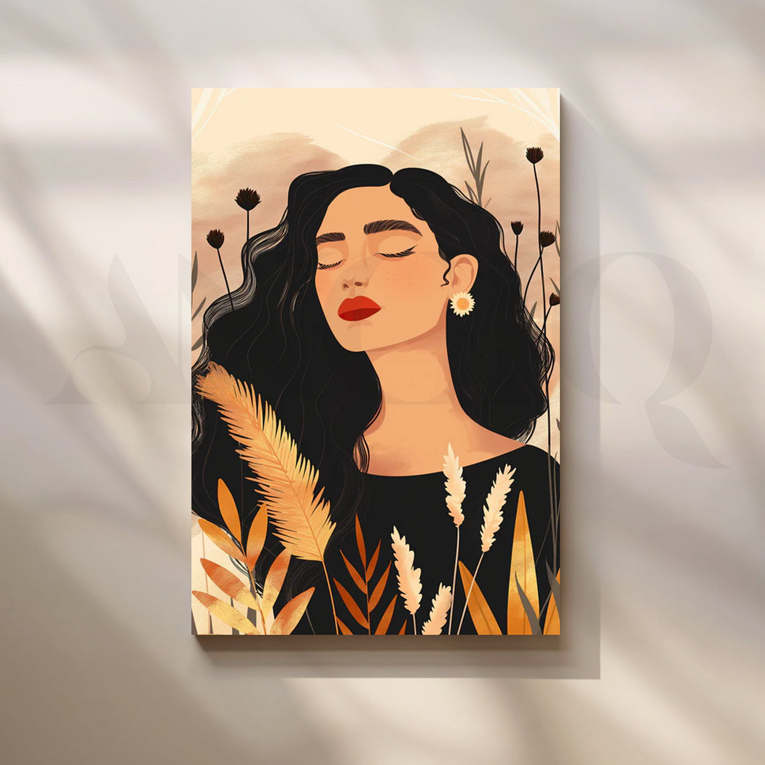 Harvest Serenity Canvas Painting for Modern Dining Room – Asha Art Studio