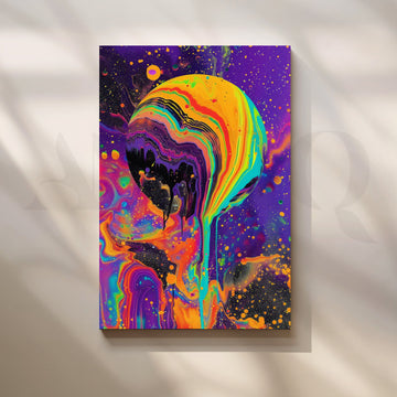 Solar Melt Canvas Painting for Media Room – Asha Art Studio