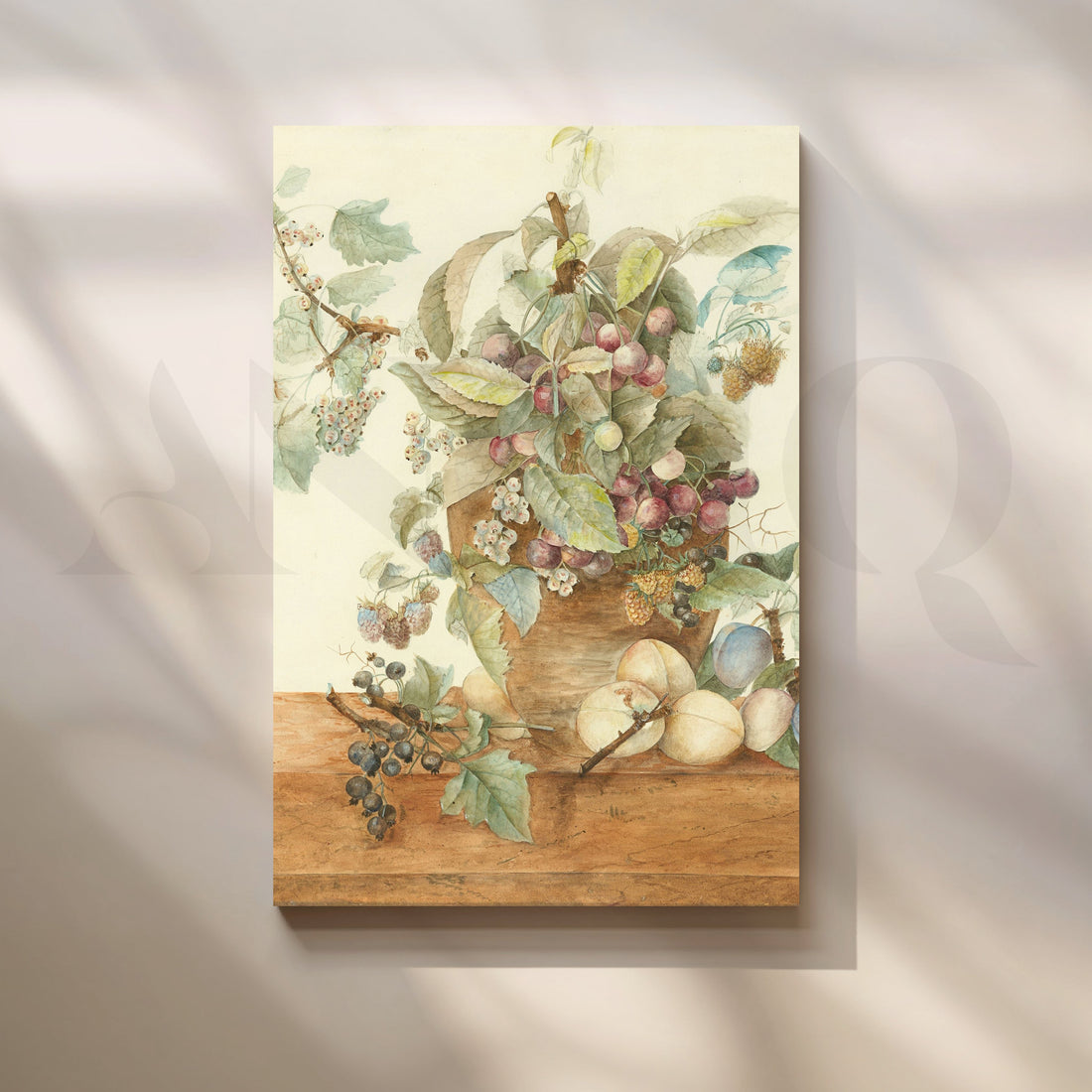 Botanical Berries and Fruits Canvas Artwork – Asha Art Studio