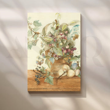Botanical Berries and Fruits Canvas Artwork – Asha Art Studio