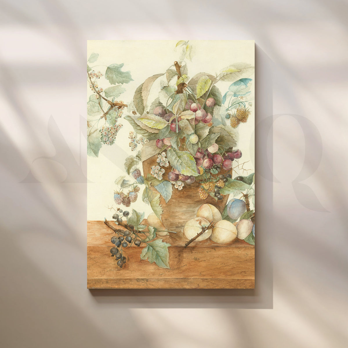 Botanical Berries and Fruits Canvas Artwork – Asha Art Studio