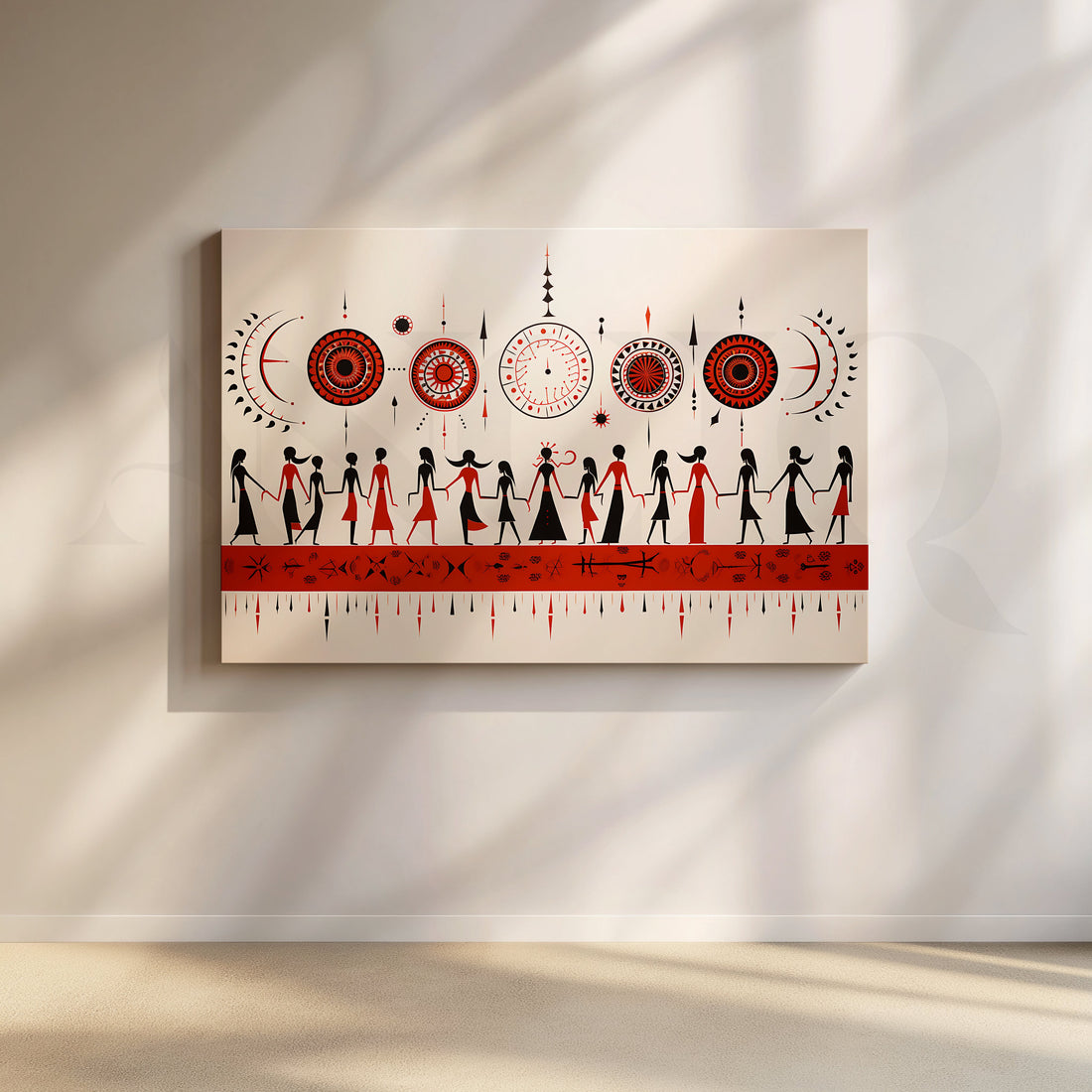 Tribal Unity Dance Canvas Artwork – Asha Art Studio
