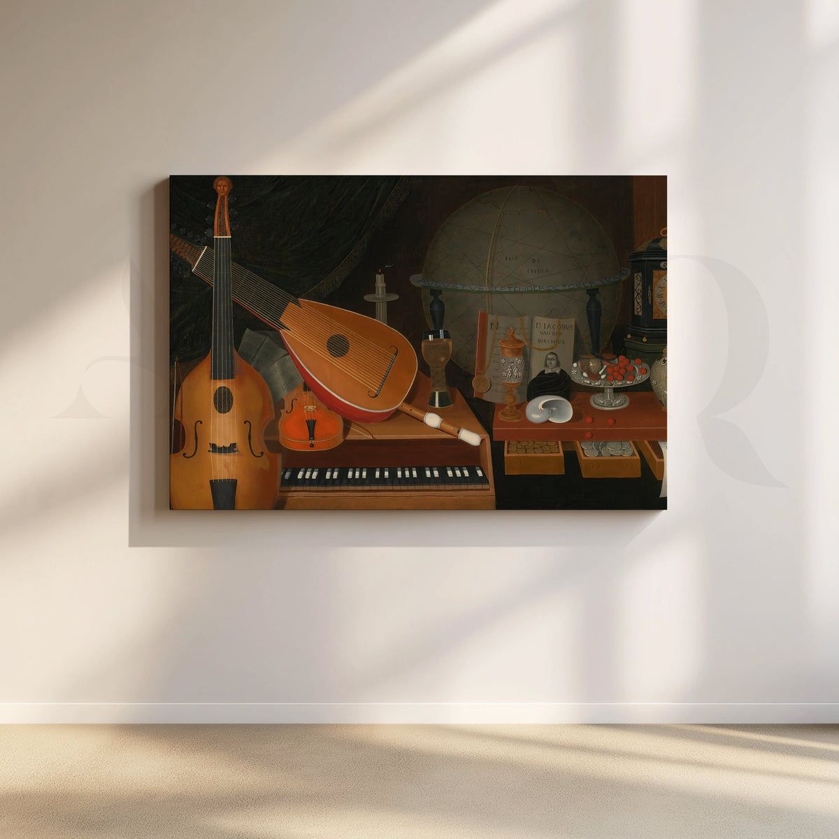 Musical Instruments Still Life Canvas Artwork – Asha Art Studio