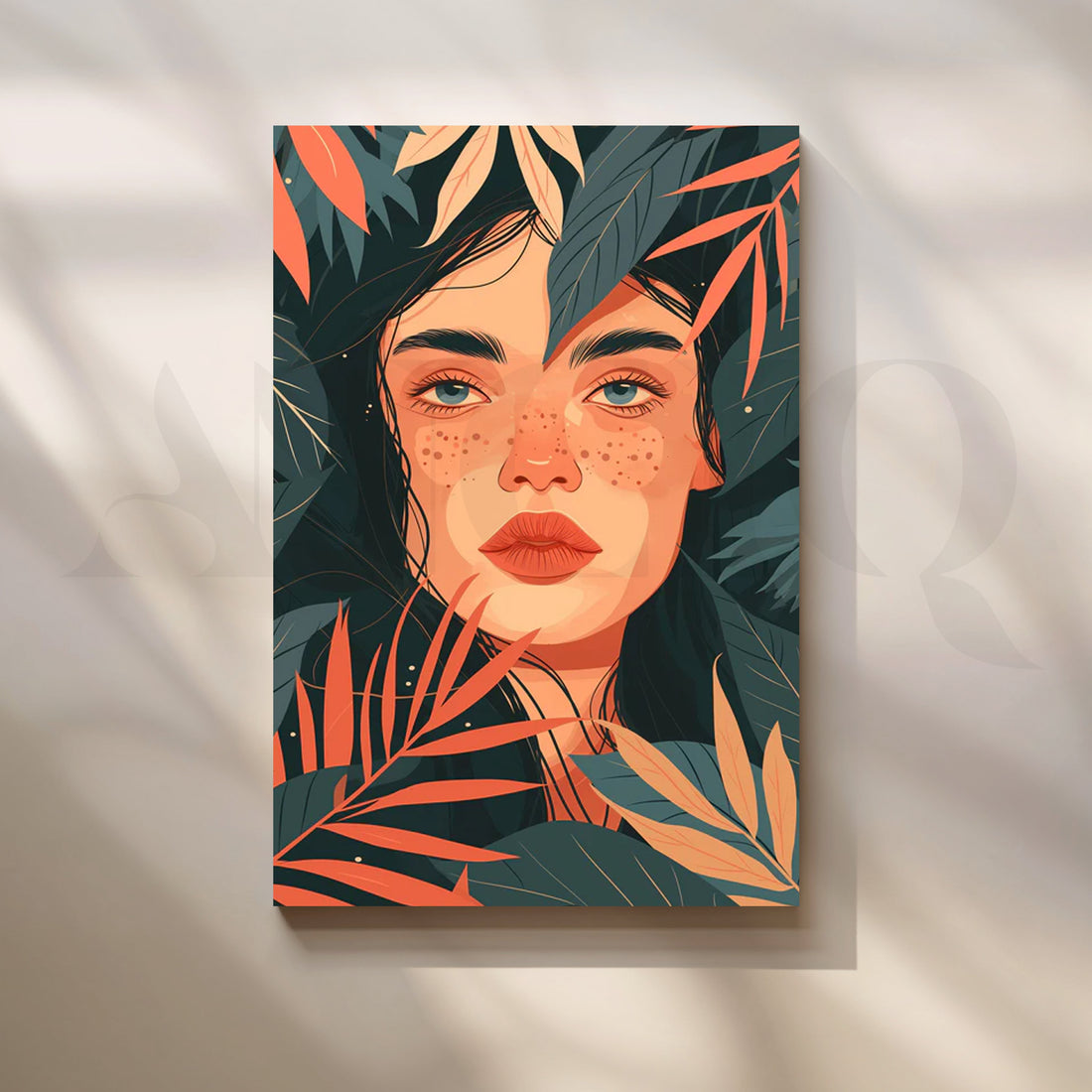 Botanical Muse Canvas Painting for Creative Home Office – Asha Art Studio