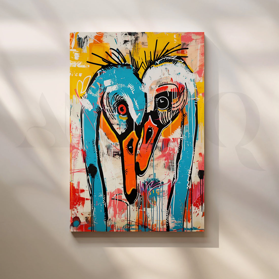 Cranes in Color Canvas Painting for Creative Studio – Asha Art Studio